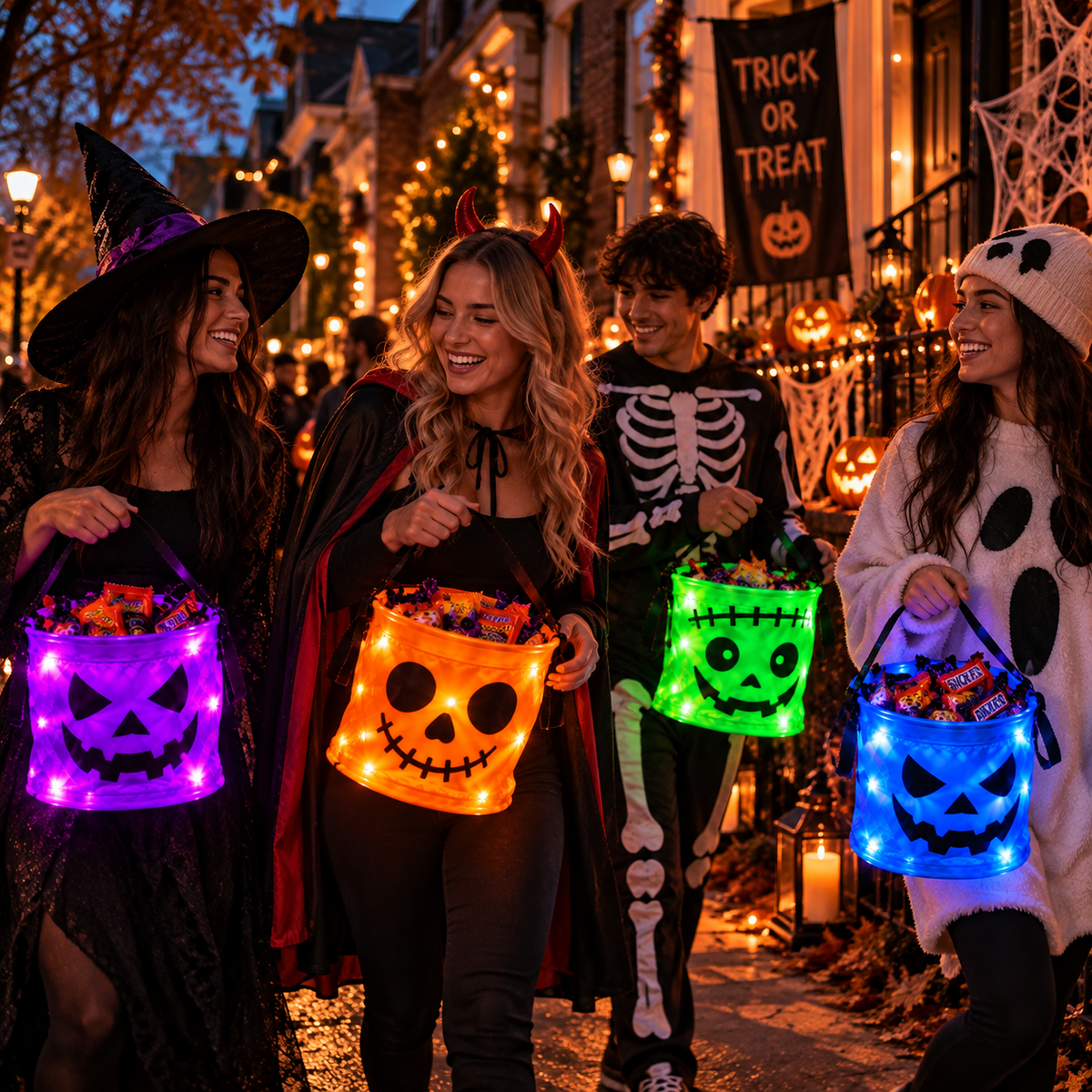 Reusable Halloween LED Candy Bucket