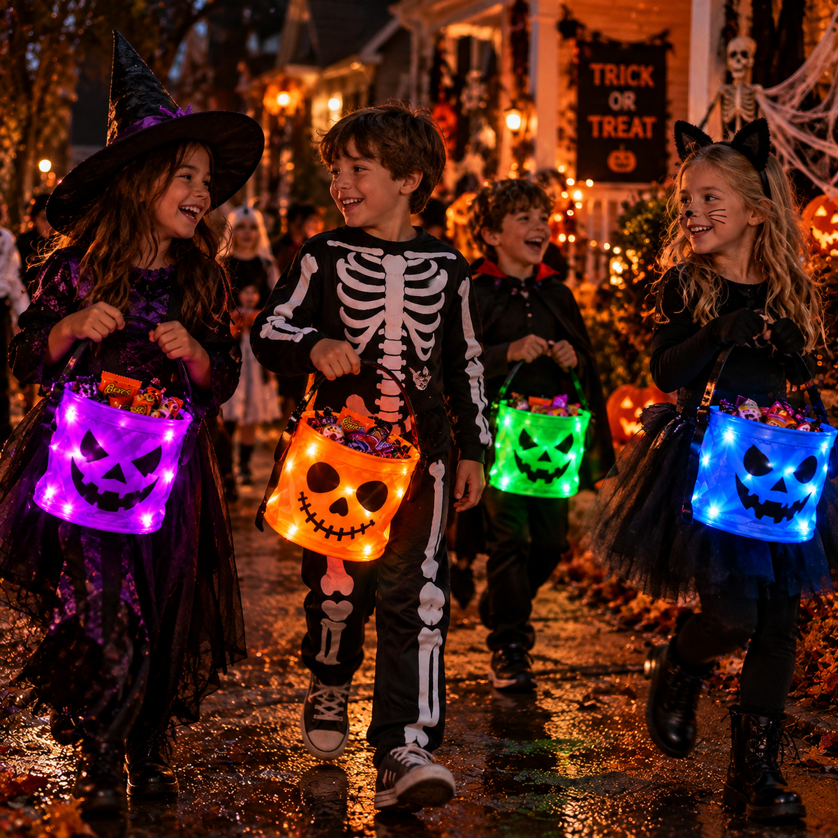 Reusable Halloween LED Candy Bucket