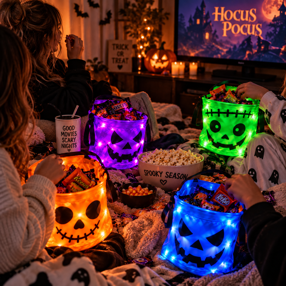 Reusable Halloween LED Candy Bucket