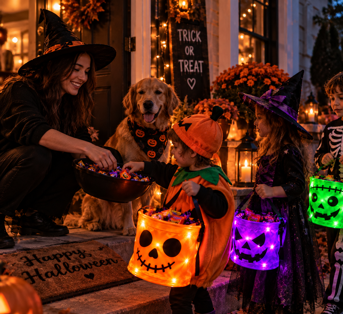 Reusable Halloween LED Candy Bucket