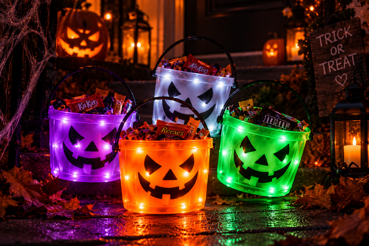 Reusable Halloween LED Candy Bucket