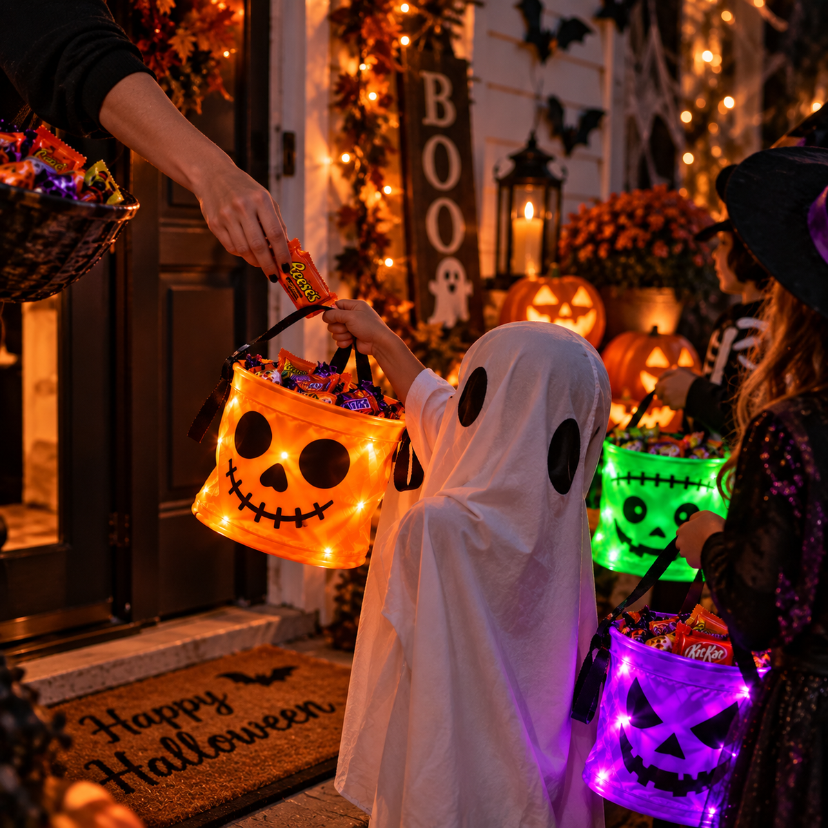 Reusable Halloween LED Candy Bucket